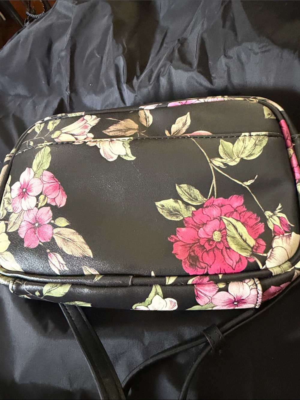 Karl Lagerfeld Black Floral Bow Crossbody Bag - Picture 6 of 7